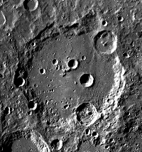cráteres en la Luna
