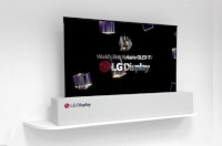 LG TV enrollable desde el techo en el CES 2020